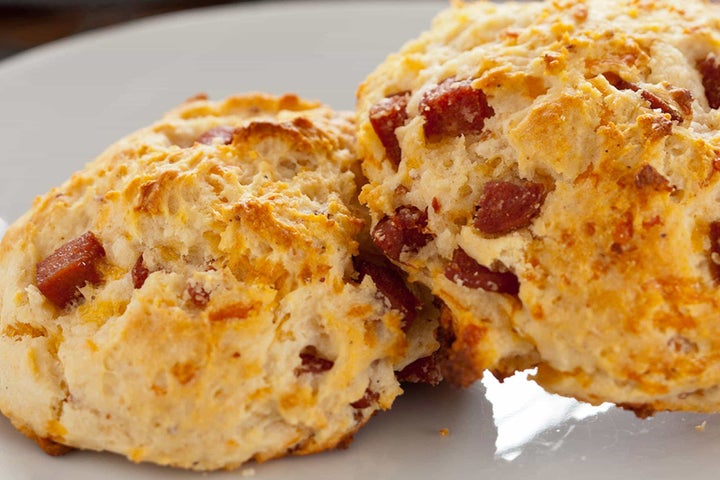 Bacon Cheese Biscuits with Franks