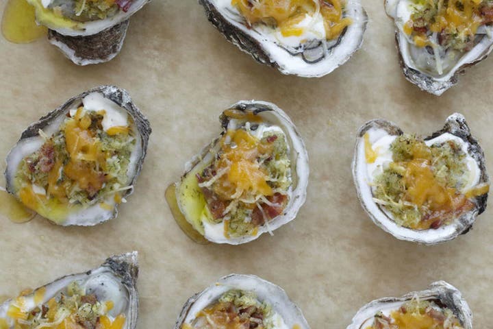 Cheddar Parmesan Ranch Grilled Oysters