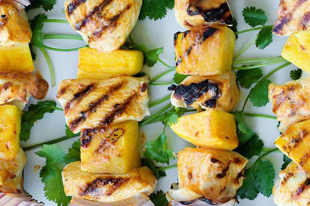 Grilled Chicken and Pineapple Skewers
