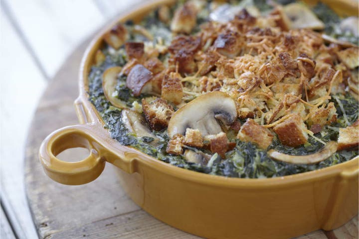 Homestyle Spinach and Mushrooms
