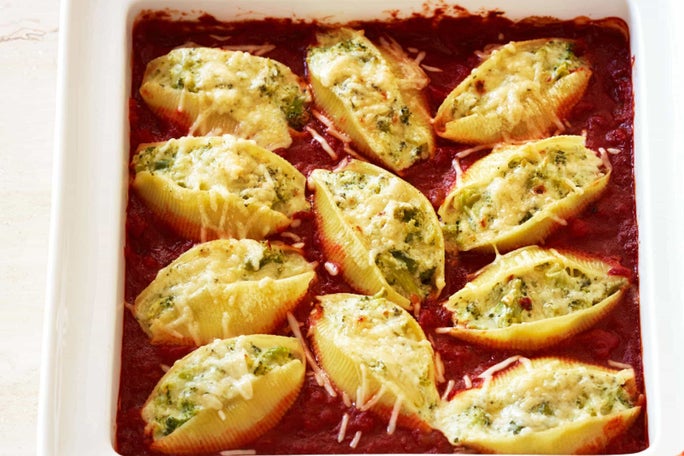 Easy Ranch Broccoli and Cheese Stuffed Shells