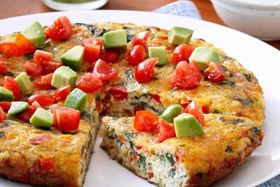 Spinach and Red Pepper Frittata