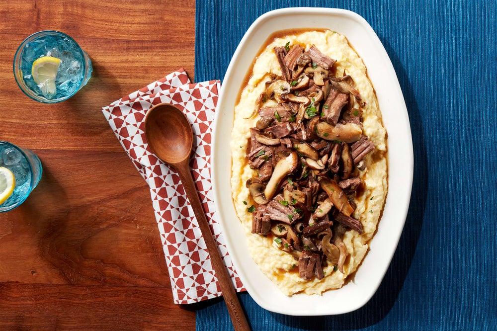 How to Make Polenta with Mushroom and Beef