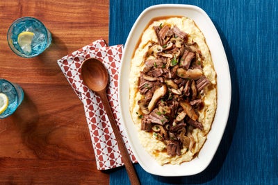 How to Make Polenta with Mushroom and Beef
