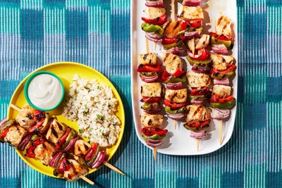 Grilled Chicken Skewers with Vegetables