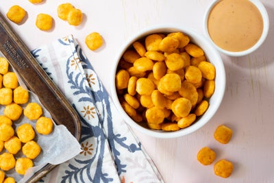 Baked Spicy Ranch Oyster Crackers